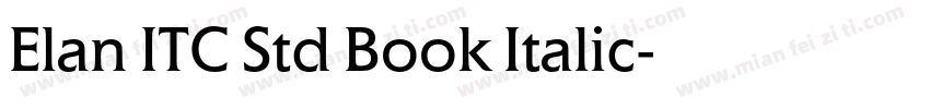 Elan ITC Std Book Italic字体转换
